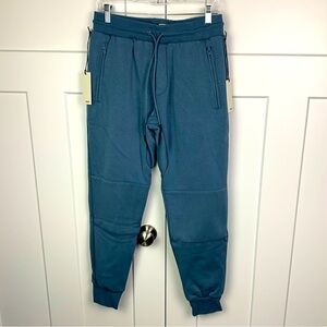 NWT Swet Tailor LARGE stretch Fleece Jogger Pants Sweats Blue